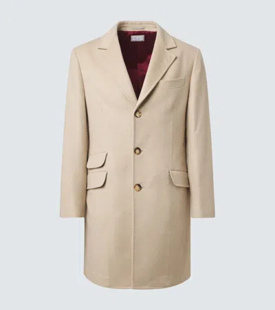 Brunello Cucinelli Virgin Wool Coat In Neutral