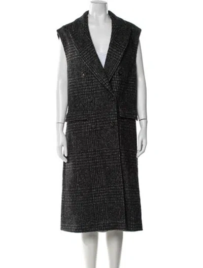 Pre-owned Brunello Cucinelli Virgin Wool Coat W/ Tags In Black