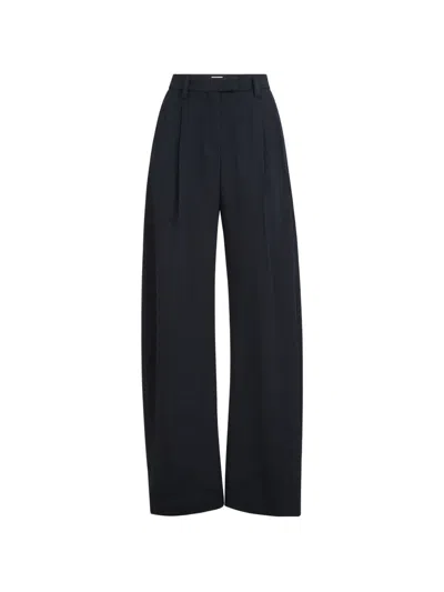 Brunello Cucinelli Wool Trousers In Black