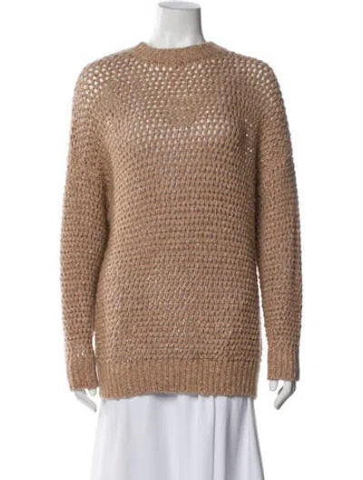 Pre-owned Brunello Cucinelli Virgin Wool Crew Neck Sweater In Multi