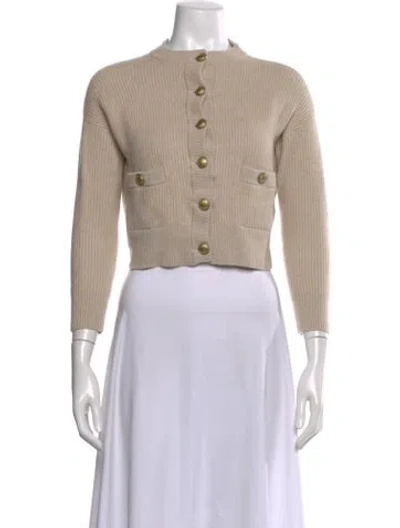 Pre-owned Brunello Cucinelli Virgin Wool Crew Neck Sweater In Neutral