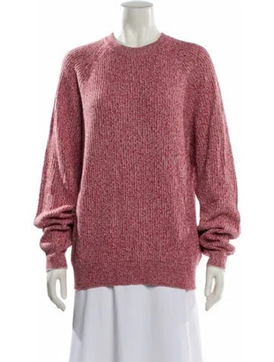 Pre-owned Brunello Cucinelli Virgin Wool Crew Neck Sweater In Pink