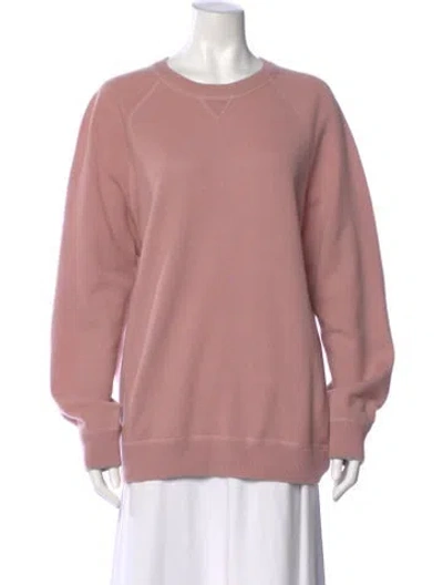 Pre-owned Brunello Cucinelli Virgin Wool Crew Neck Sweater In Pink