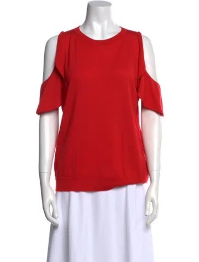 Pre-owned Brunello Cucinelli Virgin Wool Crew Neck T-shirt In Red