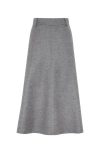 Brunello Cucinelli Wool Skirt In Medium Grey