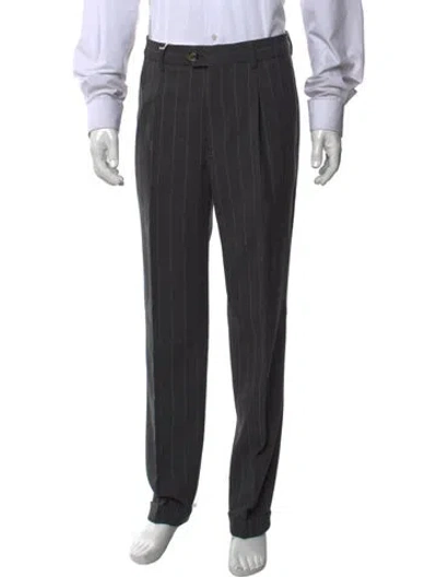 Pre-owned Brunello Cucinelli Virgin Wool Dress Pants W/ Tags In Gray