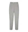 Brunello Cucinelli Wool And Cotton Trousers With Cuffs In White