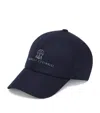Brunello Cucinelli Virgin Wool Embroidered Baseball Cap In Blue