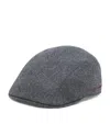 Brunello Cucinelli Virgin Wool Embroidered Flat Cap In Grey