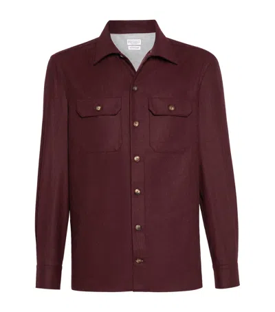 BRUNELLO CUCINELLI VIRGIN WOOL FLANNEL SHIRT