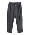Brunello Cucinelli Virgin Wool Flannel Trousers In Gray