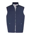 Brunello Cucinelli Zip-up Wool Padded Vest In Blue