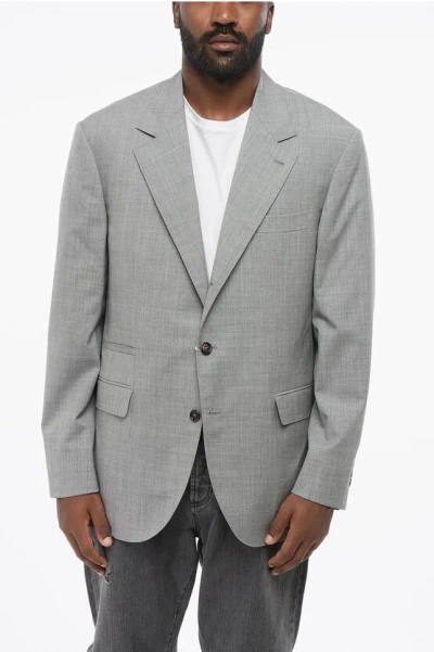 Brunello Cucinelli Virgin Wool Half-lined Blazer With Nocth Lapel