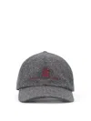 Brunello Cucinelli Men Virgin Wool Hat In Gray