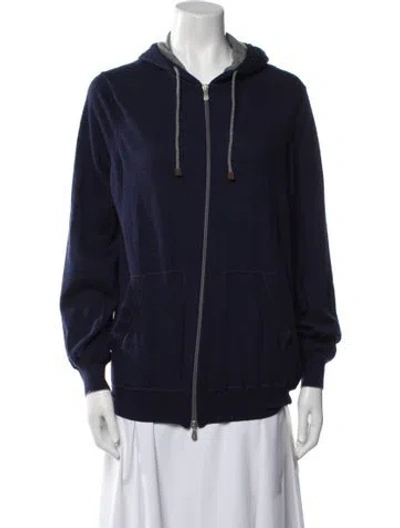 Pre-owned Brunello Cucinelli Virgin Wool Jacket In Blue