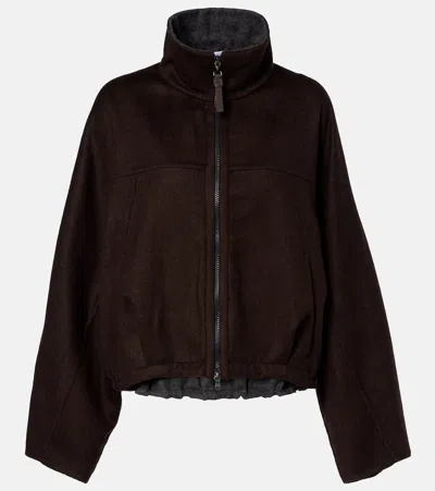 Brunello Cucinelli Monili Virgin Wool Jacket In Brown