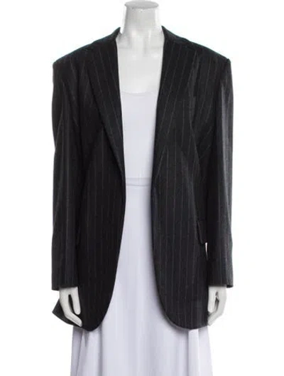 Pre-owned Brunello Cucinelli Virgin Wool Jacket In Gray