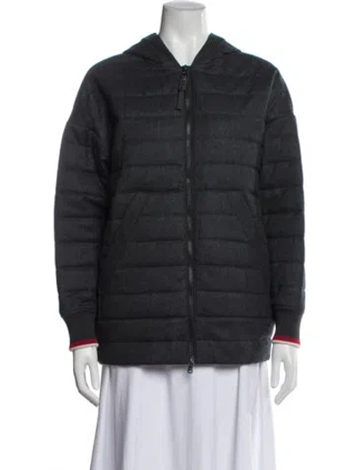 Pre-owned Brunello Cucinelli Virgin Wool Jacket In Gray