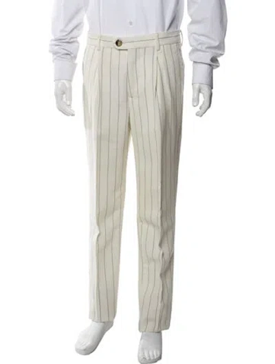 Pre-owned Brunello Cucinelli Virgin Wool Joggers In Neutral