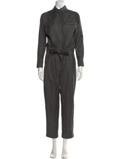 Pre-owned Brunello Cucinelli Virgin Wool Jumpsuit In Gray