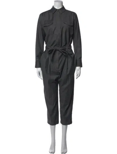 Pre-owned Brunello Cucinelli Virgin Wool Jumpsuit In Grey