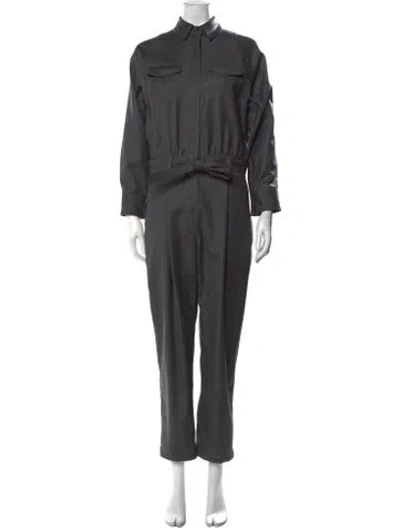 Pre-owned Brunello Cucinelli Virgin Wool Jumpsuit In Grey