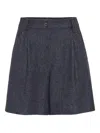 Brunello Cucinelli Virgin Wool Knee-length Shorts In Blue