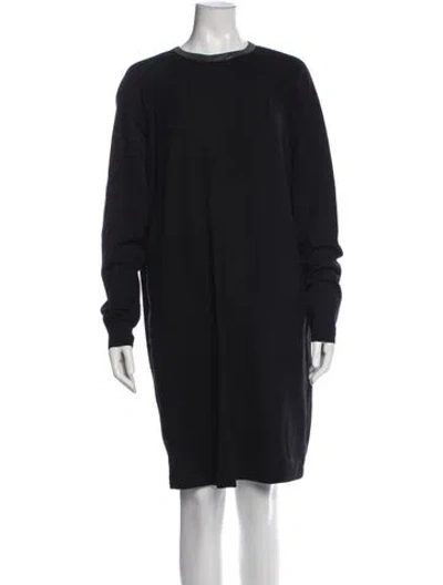 Pre-owned Brunello Cucinelli Virgin Wool Knee-length Dress In Black