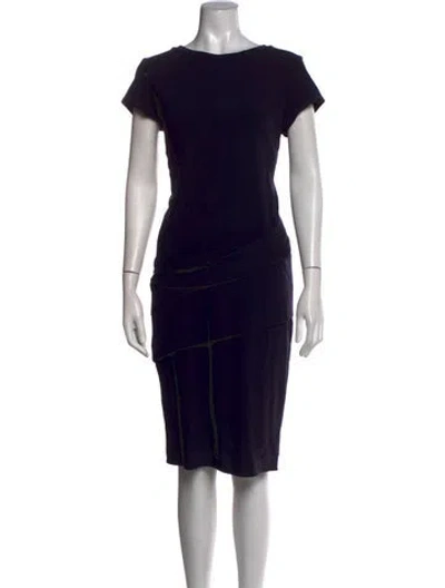 Pre-owned Brunello Cucinelli Virgin Wool Knee-length Dress In Black