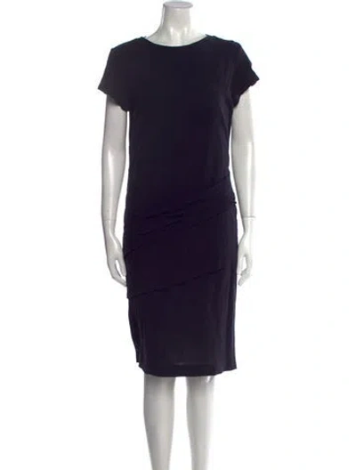 Pre-owned Brunello Cucinelli Virgin Wool Knee-length Dress In Blue