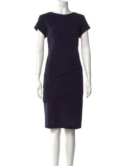 Pre-owned Brunello Cucinelli Virgin Wool Knee-length Dress In Blue