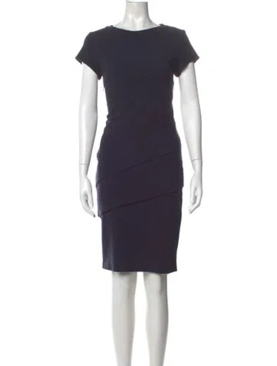 Pre-owned Brunello Cucinelli Virgin Wool Knee-length Dress In Blue