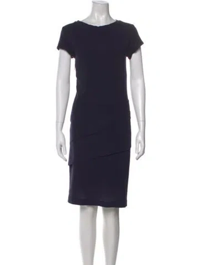 Pre-owned Brunello Cucinelli Virgin Wool Knee-length Dress In Blue