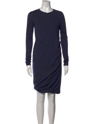Pre-owned Brunello Cucinelli Virgin Wool Knee-length Dress In Blue