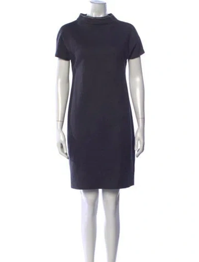 Pre-owned Brunello Cucinelli Virgin Wool Knee-length Dress In Blue
