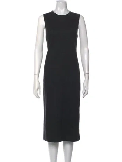 Pre-owned Brunello Cucinelli Virgin Wool Knee-length Dress In Grey