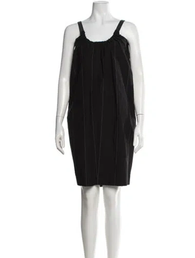 Pre-owned Brunello Cucinelli Virgin Wool Knee-length Dress W/ Tags In Black