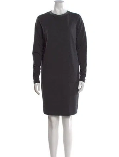 Pre-owned Brunello Cucinelli Virgin Wool Knee-length Dress W/ Tags In Gray