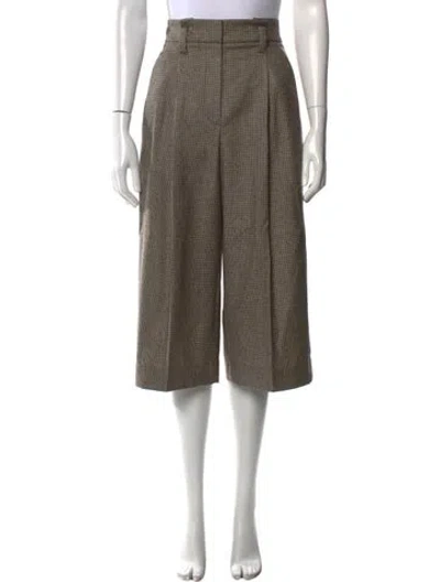 Pre-owned Brunello Cucinelli Virgin Wool Knee-length Shorts In Brown