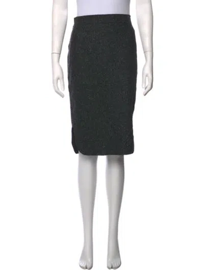 Pre-owned Brunello Cucinelli Virgin Wool Knee-length Skirt In Black