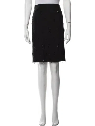 Pre-owned Brunello Cucinelli Virgin Wool Knee-length Skirt In Black