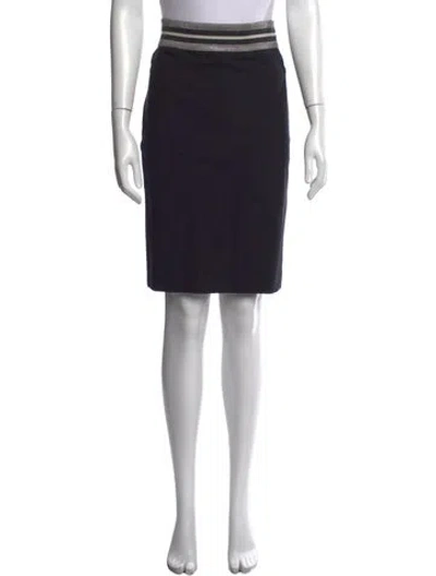 Pre-owned Brunello Cucinelli Virgin Wool Knee-length Skirt In Black