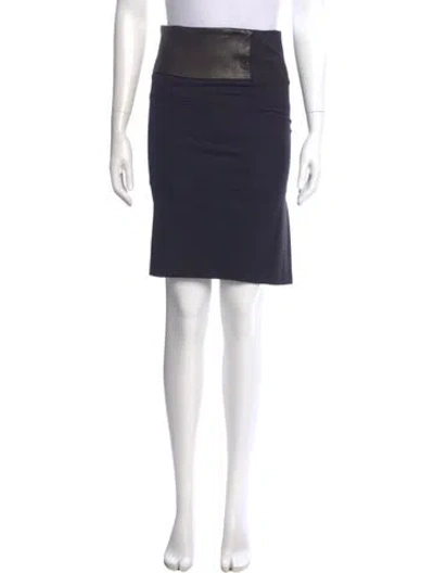Pre-owned Brunello Cucinelli Virgin Wool Knee-length Skirt In Blue