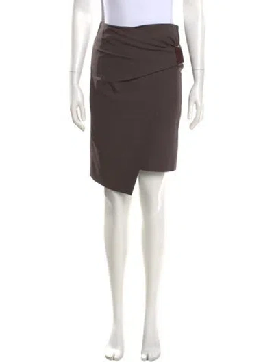 Pre-owned Brunello Cucinelli Virgin Wool Knee-length Skirt In Brown