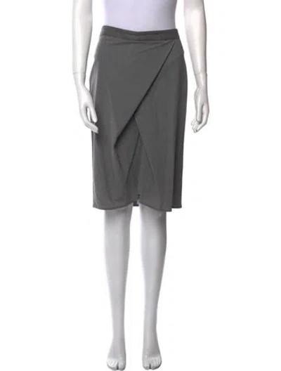 Pre-owned Brunello Cucinelli Virgin Wool Knee-length Skirt In Gray