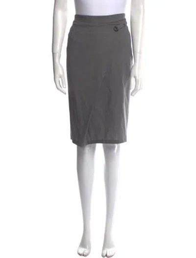 Pre-owned Brunello Cucinelli Virgin Wool Knee-length Skirt In Gray