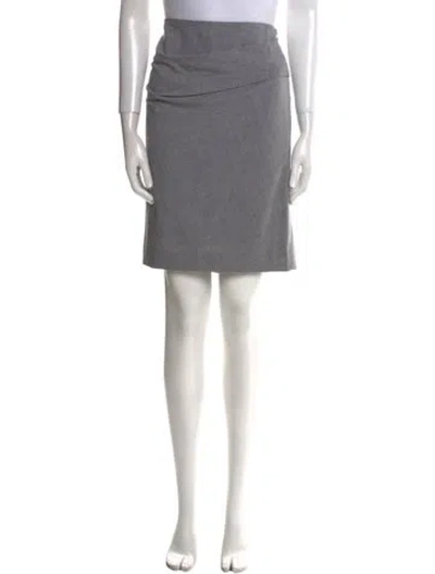 Pre-owned Brunello Cucinelli Virgin Wool Knee-length Skirt In Gray