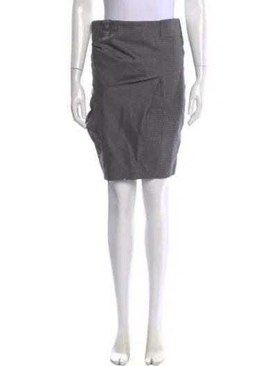 Pre-owned Brunello Cucinelli Virgin Wool Knee-length Skirt In Gray