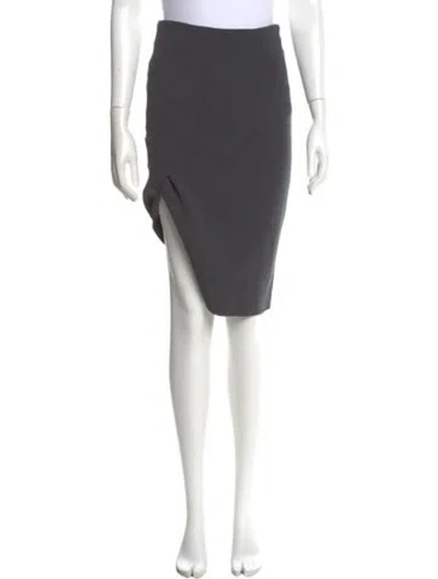 Pre-owned Brunello Cucinelli Virgin Wool Knee-length Skirt In Gray
