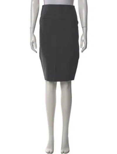 Pre-owned Brunello Cucinelli Virgin Wool Knee-length Skirt In Gray